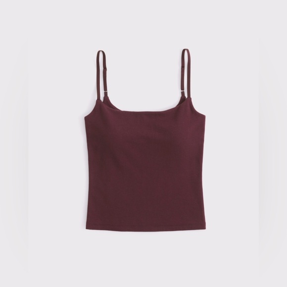 Abercrombie & Fitch Bra Free 90s Cami Red Wine NWT - Picture 6 of 12